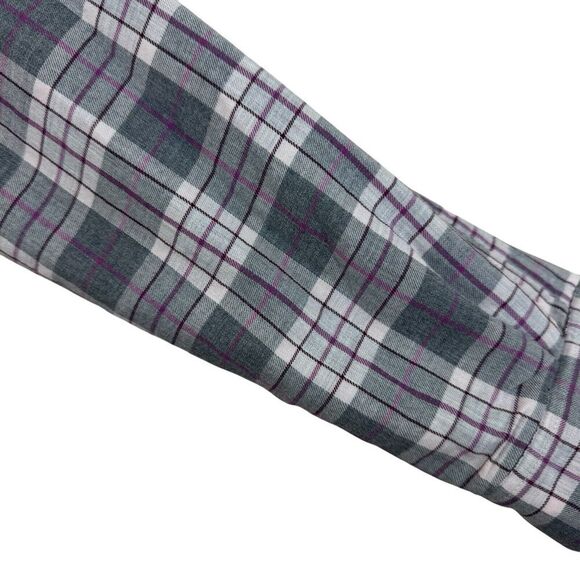 LL Bean Small Button Flannel Fleece Lined Plaid Long Sleeve Womens - Picture 8 of 16